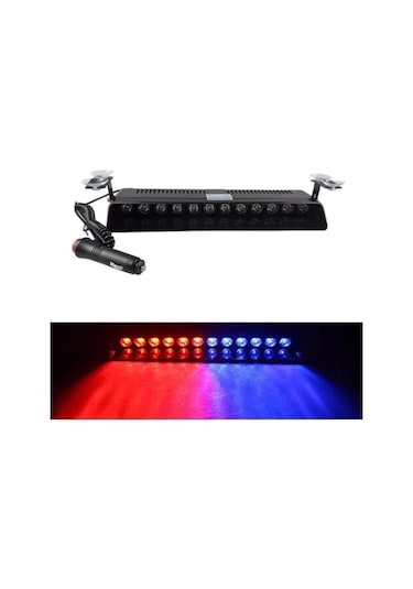 Vantuzlu Çakar Araç Içi Kırmızı-Mavi 6 Ledli Mercekli (S6-S12)