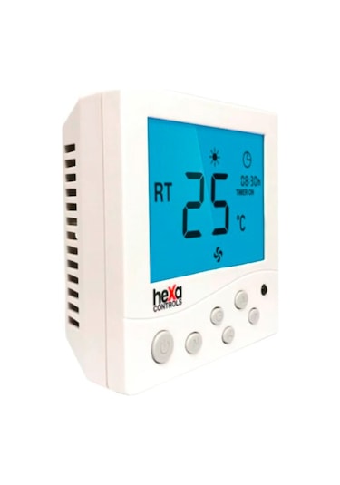 Hexa Controls RT226-R4-B Sıva Üzeri 2/4 Borulu Fan Coil Termostatı
