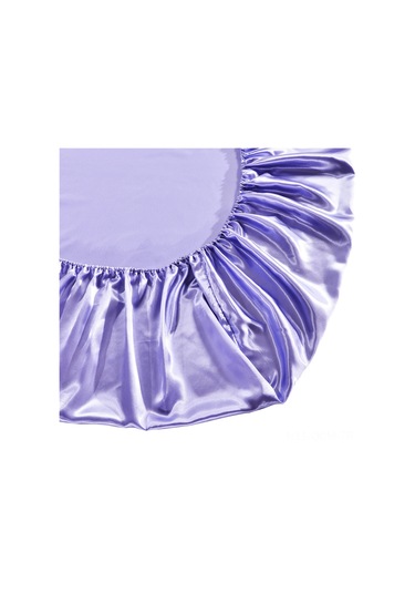 Qingmipy Yumuşak İpek Hissi Veren Polyester Çarşaf - 30cm Derin Cep - Tek Kişilik Açık Mor DiğER