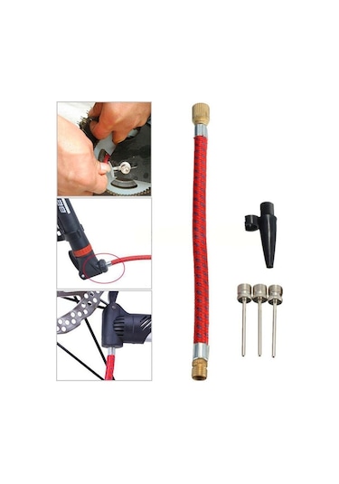 Pompa İğne Başlık Seti Top Bisiklet Lastiği Şişirme İğneleri 522 Çok Renkli