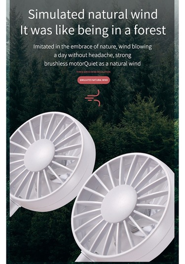 Ximistore9 Siyah Boya, 3.7v Usb Şarjlı, 3 Hızlı, 7 Kanatlı, Renkli Işık Özellikli Kolye Tipi Taşınabilir Fan Siyah