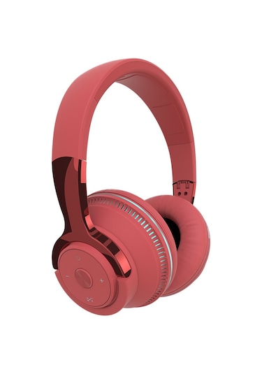 Parlayan Kafa Bluetooth Kulaklık Kablosuz Oyun Her Şey Dahil Kedi Kulak Kulaklık Red