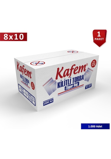 8 X 10 Cm Kilitli Poşet / Naylon Torba 1000 Adet - Kafem