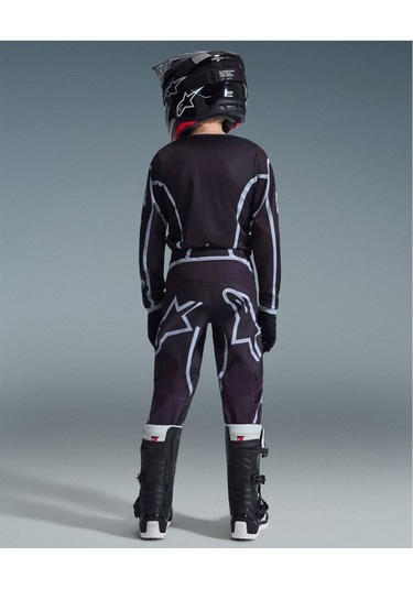 Alpinestars Youth Fluid Apex Genç Kros Motosiklet Pantolonu Siyah Gri