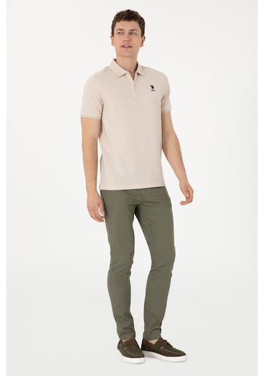 U.s. Polo Assn. Erkek Koyu Haki Pantolon Kanvas-chino 50309119-vr111 Koyu Haki