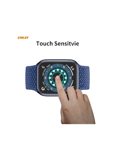 iOS Uyumlu Watch Serisi 6/5/4 İçin 10 Adet 40mm Enkay Hat-prince 3d Tam Ekran Pet Kavisli Sıcak Bükme Hd Ekran Koruyucu Film