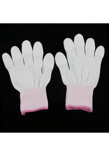 Homyl Beyaz Naylon Örme Pu Kaplamalı Muayene İş Eldivenleri S