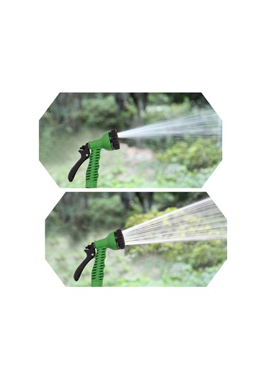 Samdoo Uzayabilen 7.5m Yüksek Basınçlı Bahçe Hortumu - Yeşil Ve Turuncu Seçenekli