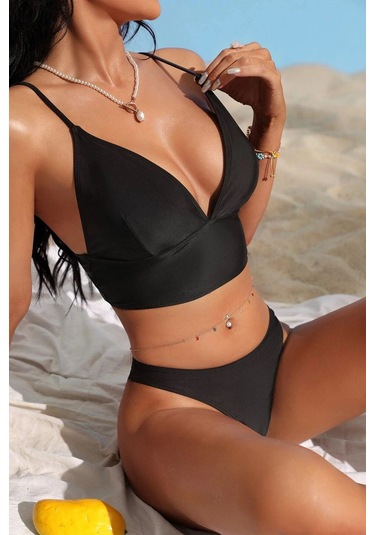 Angelsin Şık Bikini Takım Siyah