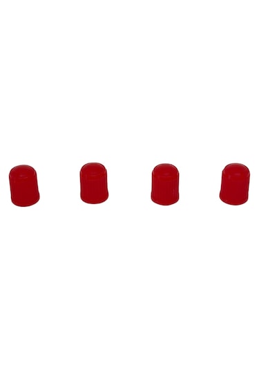 4 Adet Kırmızı Oto Lastik Sibop Kapağı