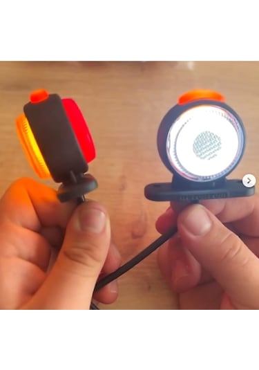 10 Adet Neon Ledli Takoz Lamba 12-24 Volt Kırmızı-beyaz