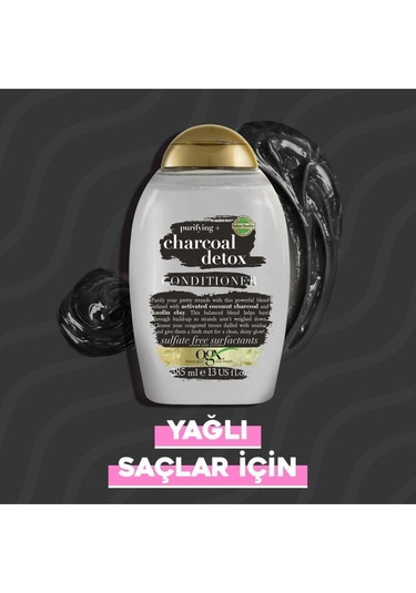 Organix Charcoal Detox Saç Kremi 385 ML