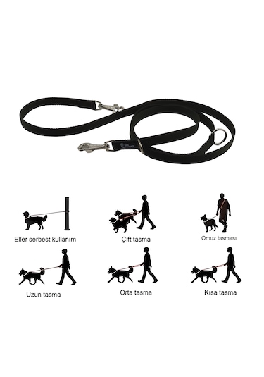 Çok Amaçlı Ayarlanabilir Köpek Gezdirme İpi Tasması Haki
