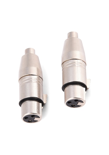 Lemestar 2 Adet Xlr 3-pin Dişi Rca Dişi Ses Adaptörü - Çinko Alaşımlı, Gürbüz, Ses Kalitesi Sağlar, Mikrofon/mixer Uyumlu