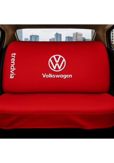Volkswagen Uyumlu Ön Arka Koltuk Kılıfı Penye Servis Tipi Oto Koltuk Koruma Seti Kırmızı