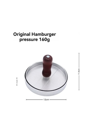 Besthome1 Alüminyum Burger Presi 160g - 2cm Kalınlık, Şeffaf Desenli Şeffaf