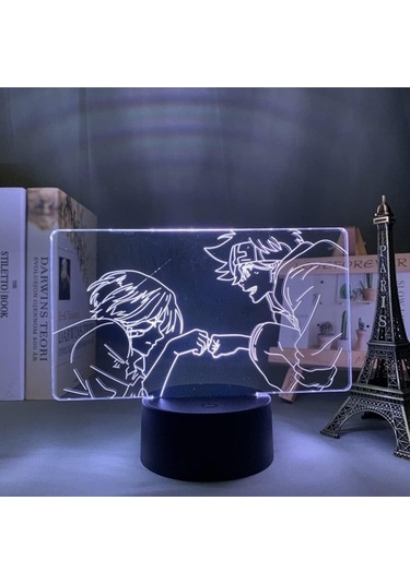 Szypzstore Anime Led Işık Sk8 Infinity Yatak Odası Için Dekoratif Işık Doğum Günü Hediye Odası Dekor Manga 3d Lamba Sk8 The Infinity Bıtlpe Siyah