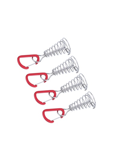 Qingmipy Dış Mekan Kamp Tenteği, Güneş Örtüsü, Platform Sabitleme İçin Paslanmaz Çelik Yaylı Çivi Kanca Aksesuarı 4 Adet Diğer