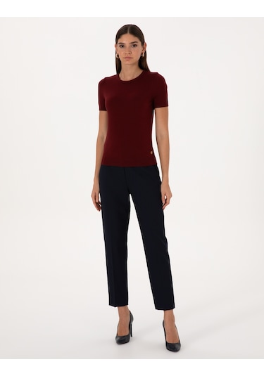 Pierre Cardin Kadın Vişne Kazak /triko 50316341-vr223 Vişne