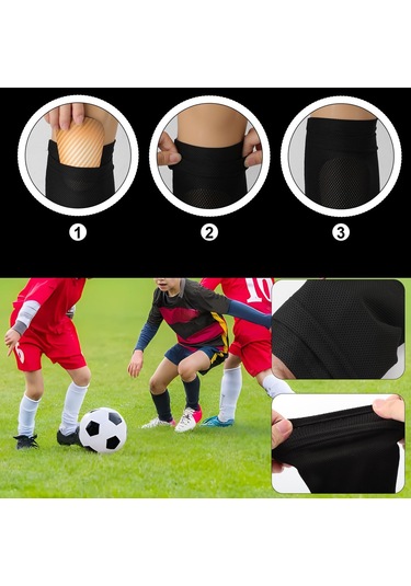 Skycity Futbol Çorap Kolu 2'li Paket: Beyaz Ve Siyah, Bacak Altı Korumalı, Plaka Sabitli Tipler Siyah + Beyaz