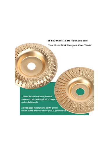 Konesam "ahşap Zımpara Disk Seti - 3'lü Altın Karbon Çelik Taşlama Tekerlekleri 100mm " Gümüş