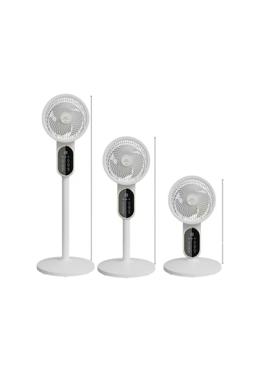 Dijital Ekranlı Uzaktan Kumandalı Ayaklı Vantilatör Çok Renkli