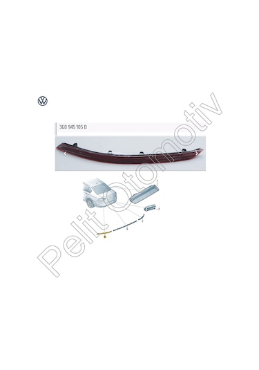 Passat B8 Arka Tampon Reflektörü Sol 3g0945105c 3g0945105d