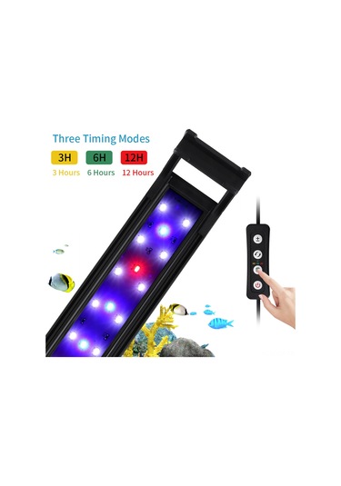 Yaozixa Su Tankı Led Işıkı Eu Şarj - 3 Işık Modu, Parlaklık Ayarı Ve Zamanlayıcı, Alüminyum Kasa, Sabitleme Klipli, Aquarıum Ve Sürüngen Tankları İçin Diğer