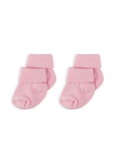 Novibaby 2'li Bambu Bebek Çorap I Baby Pink I 0 6 Ay I Pembe Yenidoğan Bebek Çorabı Çok Renkli
