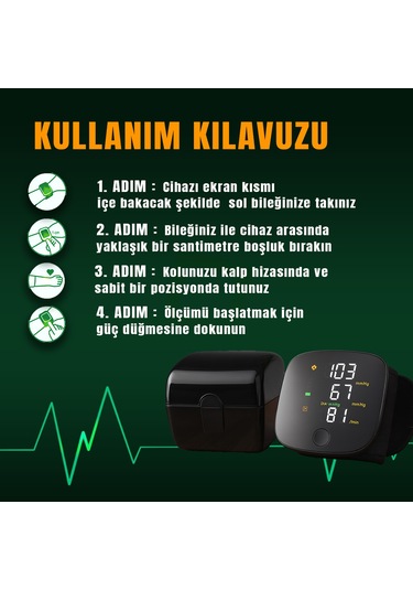 Mayf Türkçe Konuşan Bilekten Ölçer Tam Otomatik Tansiyon Aleti