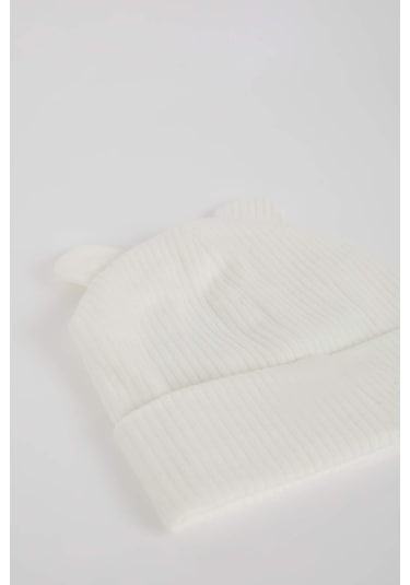 Defacto Kız Bebek 2li Takım Fitilli Kaşkorse Bere Boyunluk C8174a524wnwt43 Beyaz