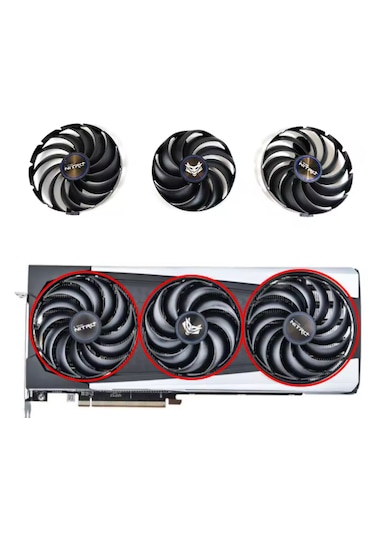Sapphir Nıtro Amd Radeon Rx 6700 6800 6900 Xt 87mm 95mm 95mm Fanı