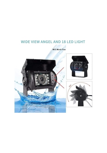 Metal Kasa 18 Ir Led Araç Kamerası 12-24 Volt 12 M. Video Kablosu