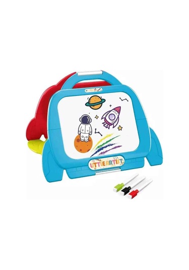 3in1 İlk Çizim Tahtam Kara, Beyaz Ve Şeffaf Tahta Seti, Kalemli & Tebeşirli Çocuk Çizim Oyuncağı