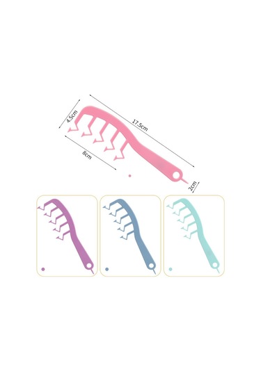 Sones 10 Adet Z Şeklinde Saç Tarağı Taşınabilir Saç Şekillendirme Aleti Mor