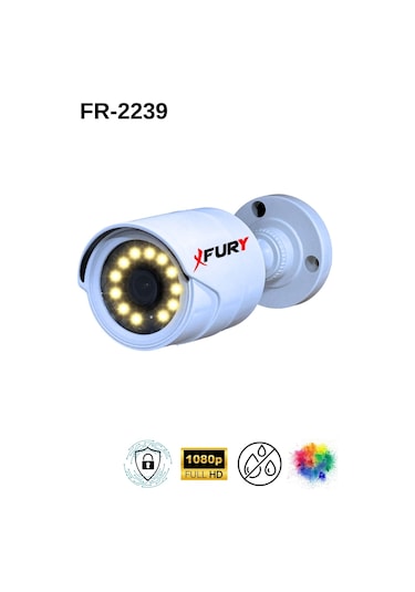 Fury 6 Lı Gece Renkli Görüş Güvenlik Kamerası Full Hd-su Geçirmez Güvenlik Kamerası Seti 250gb