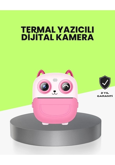 Buğz Termal Baskı Özellikli Çocuk Kamerası 1080p Video Destekli