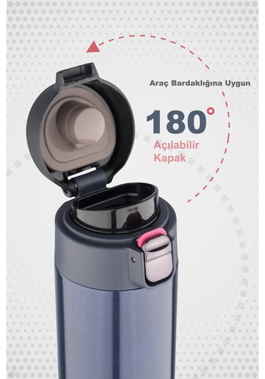 Lunetherm Sızdırmaz Vakumlu Çift Katmanlı Çelik Termos - LACİVERT Lacivert