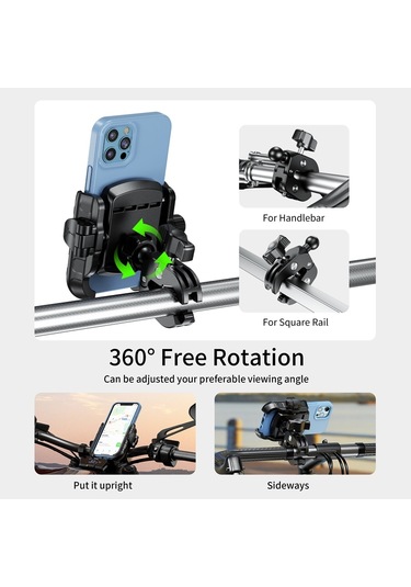 Sones Kewig Elektrikli Bisiklet Vigorously Clip Taban Braketi Açık Hava Bisikleti Cep Telefonu Navigasyon Tutucu, Model: M8sp-c4