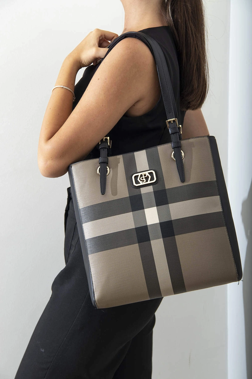 Silver Polo Kadın Omuz Çanta 1096 Kahverengi - Siyah