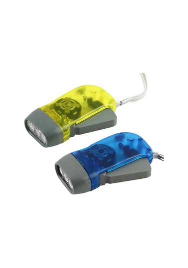 Yeni 3 Led El Basarak Dinamo Krank Güç Rüzgar Up El Feneri