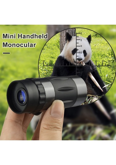 Suofeng 8x20 Bak4 Prisma Monoküler Teleskop, Çok Katmanlı Kaplama, Mesafe Tahmini Çapraz Halka, 51g Ultra Taşınabilir, Siyah + Taşıma Çantası