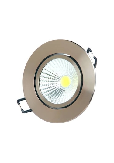5W Krom Kasa Beyaz Işık Led Spot (2 Adet)