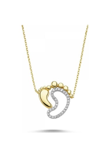 Altın Bebek&Anne Ayak Izi Kolye Nb517430064