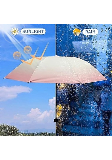 Mini Kompakt Güneş Ve Yağmur Seyahat Şemsiyesi Taşınabilir Şemsiye Katlanabilir Seyahat Rüzgar Geçirmez Şemsiye Uv Şemsiyesi Güneş Koruması İçin Diğer