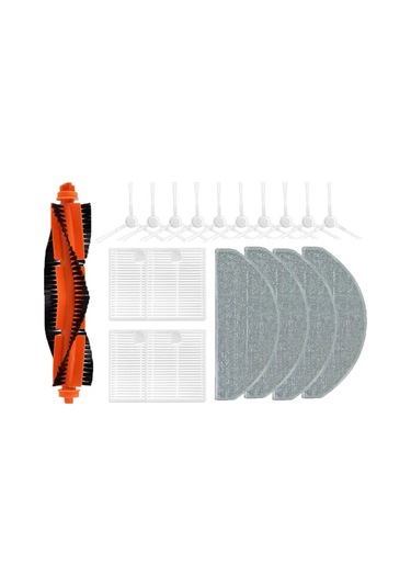 Amigaelegant Xiaomi Robot Süpürge E10 B112/e12 Ana Yan Fırça Paspas Bezi İçin 19 Adet