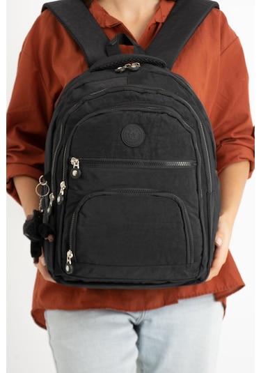 Ultra Hafif Orta Boy Sırt Çantası Unisex Siyah Model: 571-3c - Siyah