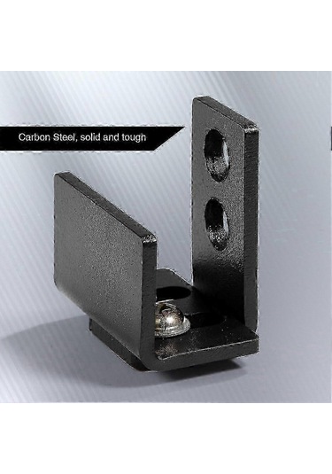 Duvara Monte Donanım Siyah Karbon Çelik Sürgülü Ahır Kapısı Kılavuzu Ağır Hizmet Tipi Zemin Szrh As