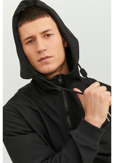 Jack & Jones Erkek Jjebasıc Suya Dayanıklı Softshell Ceket 12236300 Siyah