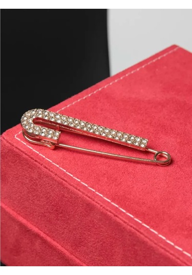 Slubov'u Büyük Dekoratif İğne, Taşlı Broş 231625411 Beyaz